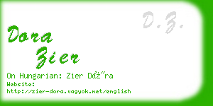 dora zier business card